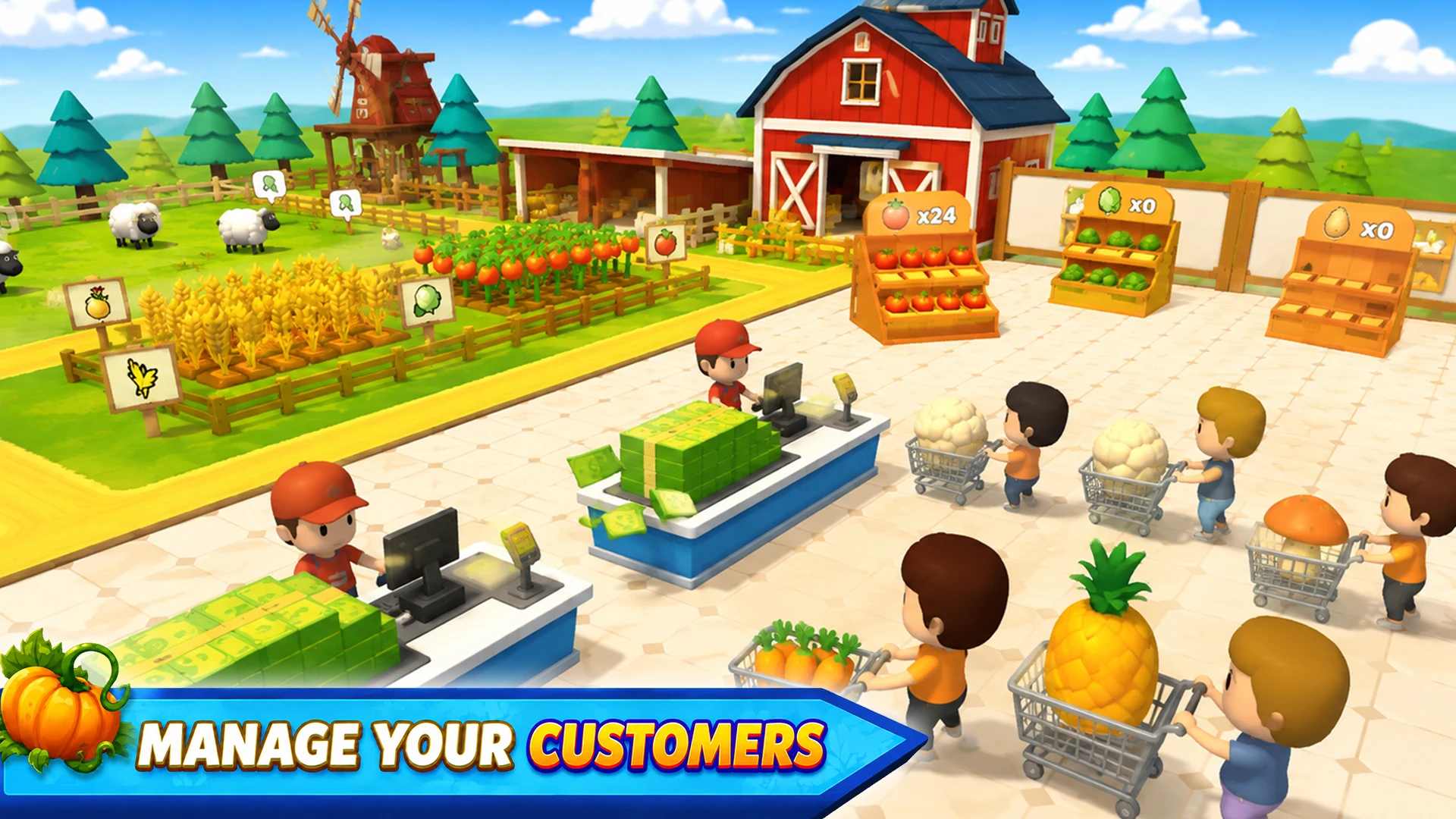 Idle Farm Mart Tycoon Sim screenshot