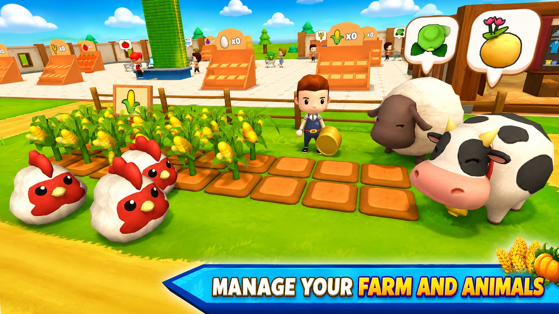 Idle Farm Mart Tycoon Sim screenshot